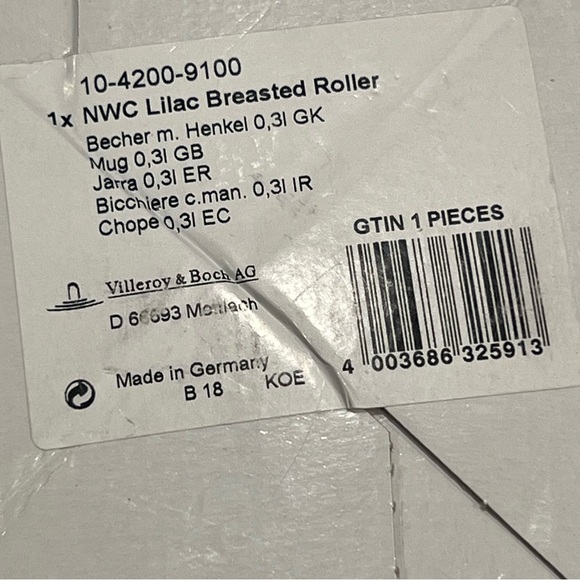 NWT Villeroy & Boch New Wave Cafe Animals of the World Lilac Breasted Roller mug - Picture 14 of 16